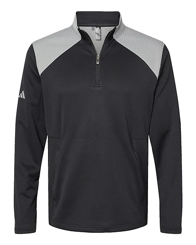 Men's Textured Mixed Media Quarter-Zip Pullover | T-Shirt Time