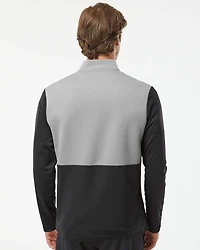 Men's Textured Mixed Media Quarter-Zip Pullover | T-Shirt Time