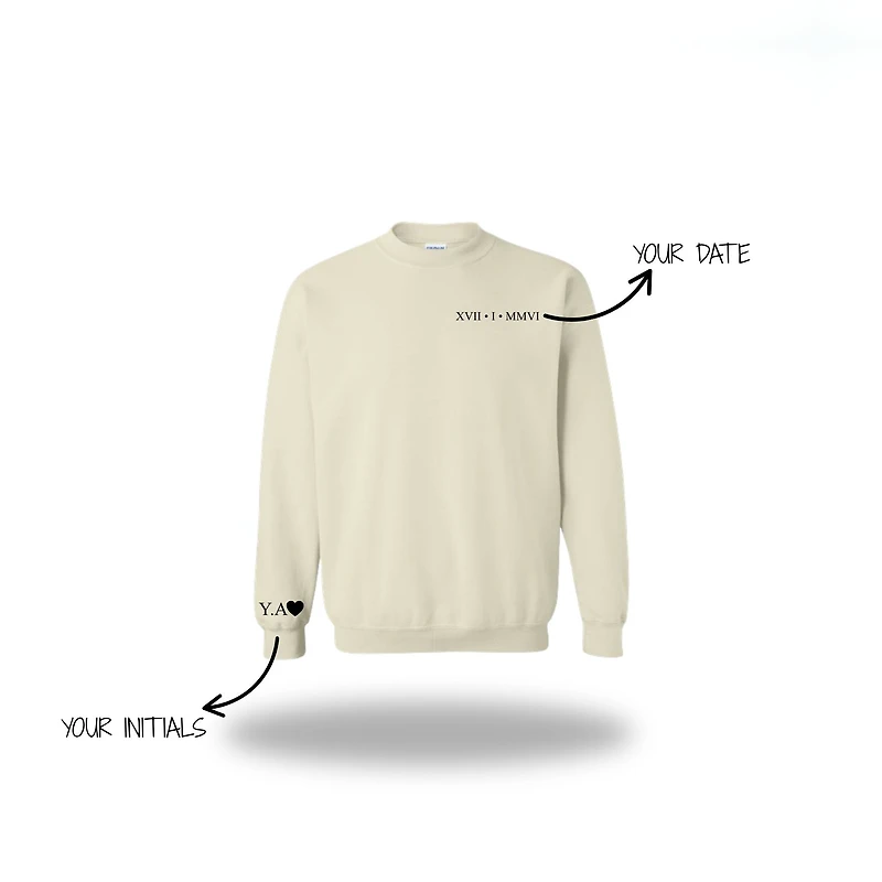 Couples Embroidery Hoodie – Customizable