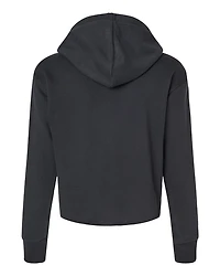 Women's Laguna Sueded Raw Edge Crop Hoodie Sweatshirt | T-Shirt Time