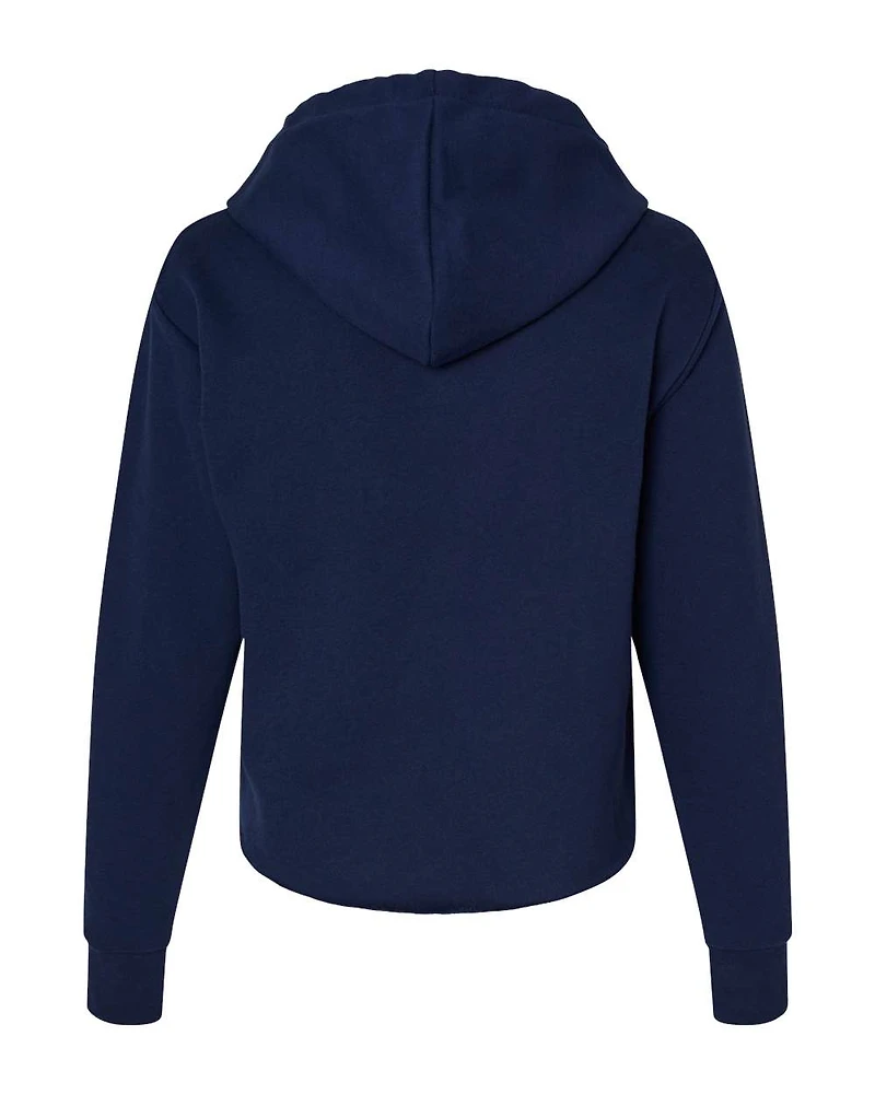 Women’s Laguna Sueded Raw Edge Crop Hoodie Sweatshirt