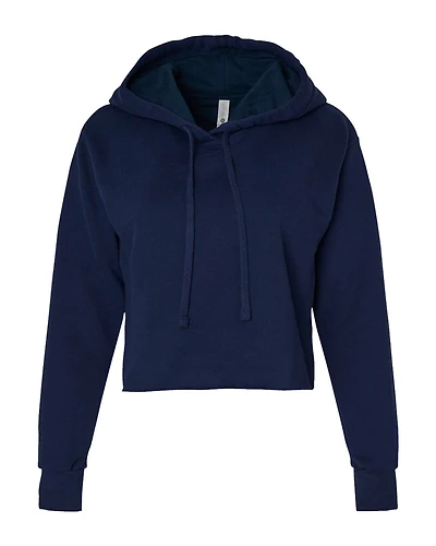 Women’s Laguna Sueded Raw Edge Crop Hoodie Sweatshirt