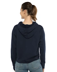 Women’s Laguna Sueded Raw Edge Crop Hoodie Sweatshirt