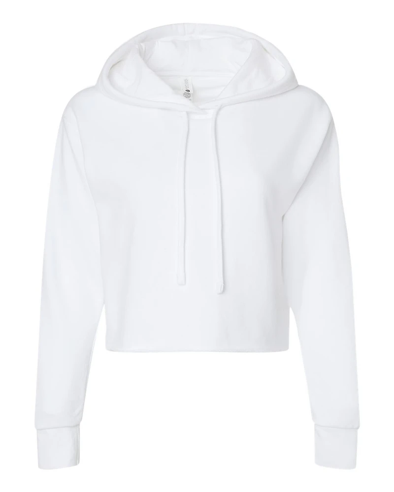 Sweat à Capuche Court Bord Brut Suédé Laguna pour Femmes | T-Shirt Time