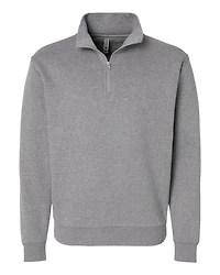 Pull polaire unisexe à fermeture éclair quart de tour