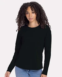 Women's Cotton Relaxed Long Sleeve T-Shirt | Time