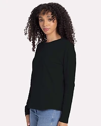 Women's Cotton Relaxed Long Sleeve T-Shirt | Time