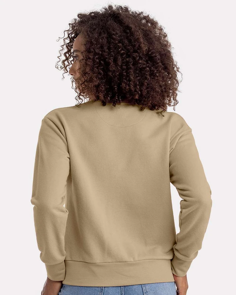 Sweat-shirt col rond suédé pour femmes Laguna