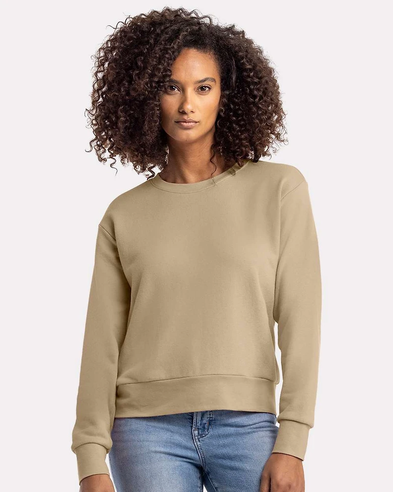 Sweat-shirt col rond suédé pour femmes Laguna