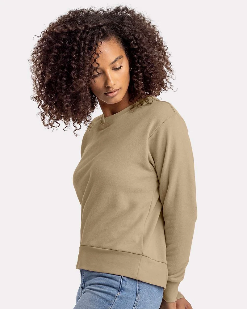 Sweat-shirt col rond suédé pour femmes Laguna