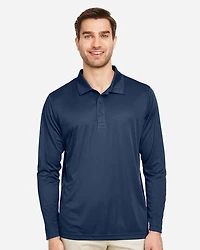 Men's Zone Performance Long Sleeve Polo | T-Shirt Time