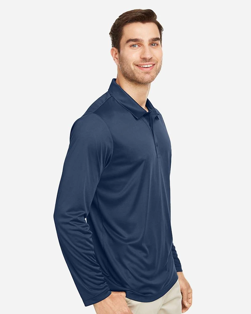 Men's Zone Performance Long Sleeve Polo | T-Shirt Time