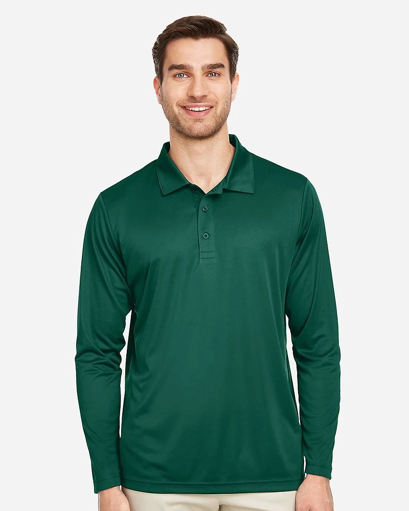 Men's Zone Performance Long Sleeve Polo | T-Shirt Time