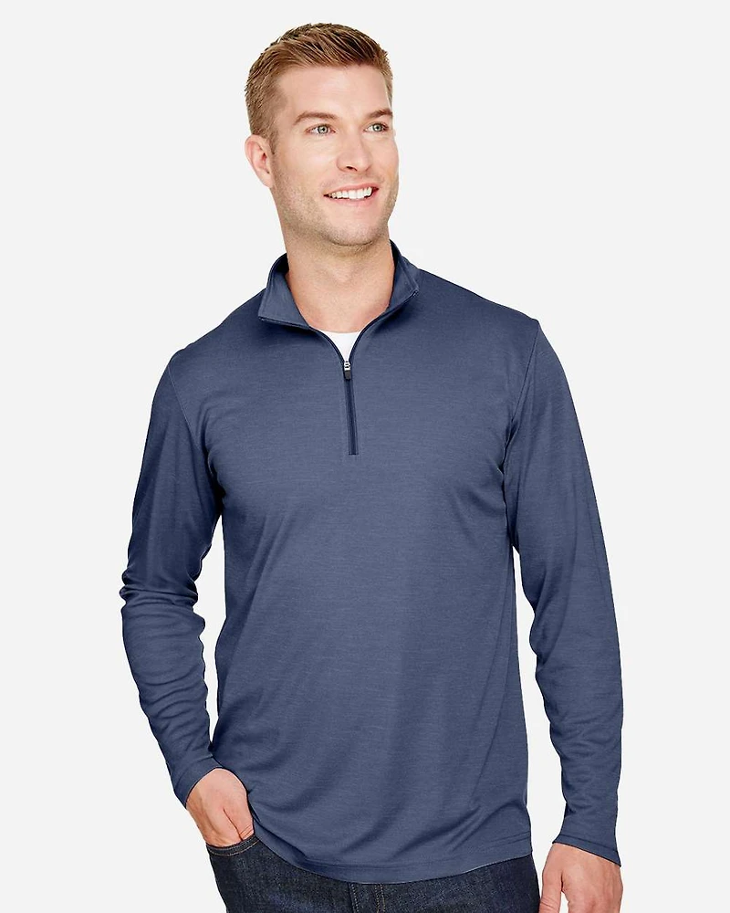 Men's Zone Sonic Heather Performance Quarter-Zip Pullover | T-Shirt Time