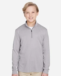 Youth Zone Sonic Heather Performance Quarter-Zip Pullover | T-Shirt Time