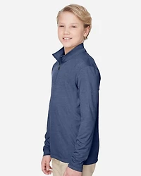 Youth Zone Sonic Heather Performance Quarter-Zip Pullover