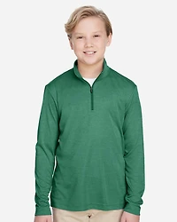 Youth Zone Sonic Heather Performance Quarter-Zip Pullover | T-Shirt Time