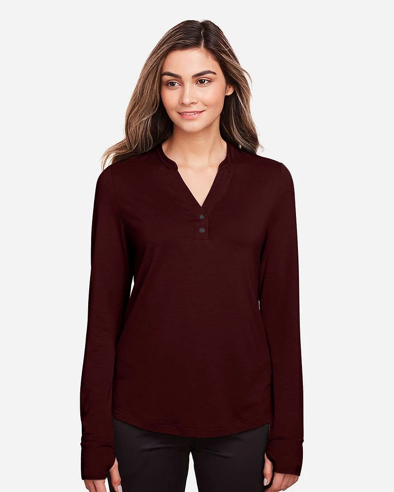 Pull à col en V et boutons-pression pour femmes JAQ Stretch Performance | T-Shirt Time