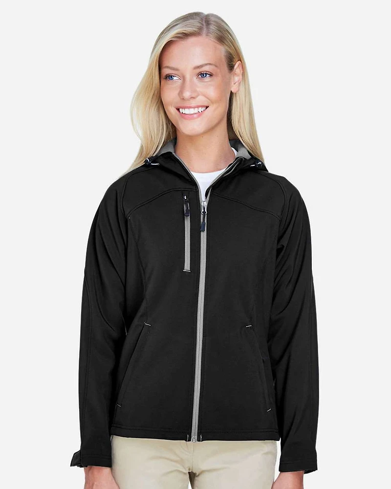 Women's Prospect Two-Layer Fleece Bonded Soft Shell Hooded Jacket | T-Shirt Time