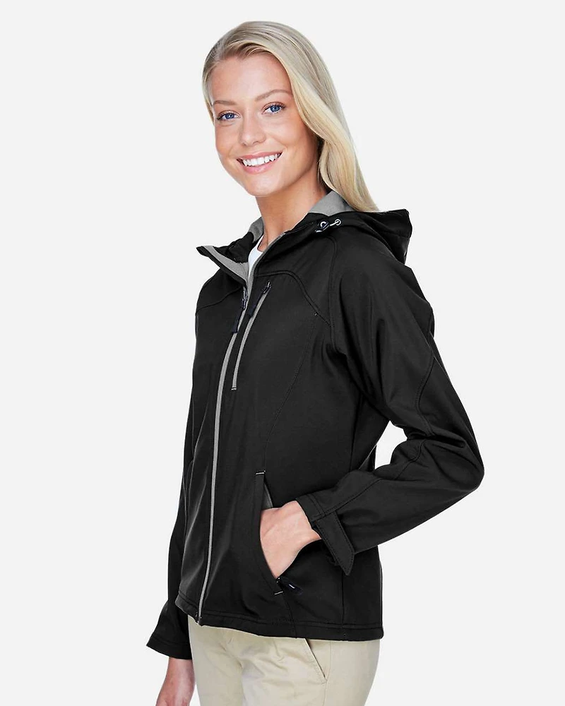 Women's Prospect Two-Layer Fleece Bonded Soft Shell Hooded Jacket | T-Shirt Time