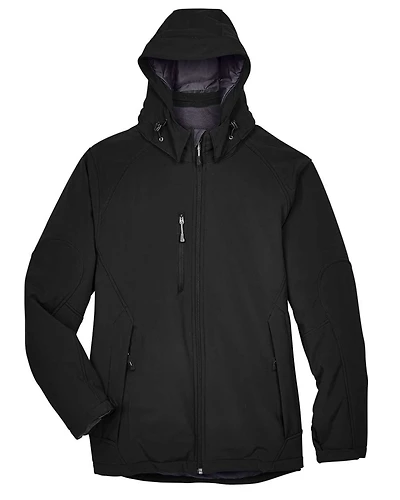 Men's Glacier Insulated Three-Layer Fleece Soft Shell Hood Jacket with Detachable | T-Shirt Time