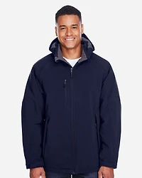 Men's Glacier Insulated Three-Layer Fleece Soft Shell Hood Jacket with Detachable | T-Shirt Time