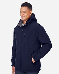 Men's Glacier Insulated Three-Layer Fleece Soft Shell Hood Jacket with Detachable | T-Shirt Time