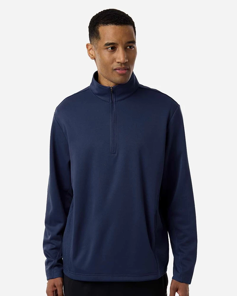Pull polaire technique à fermeture éclair quart de tour Squad Cadet unisexe | T-Shirt Time