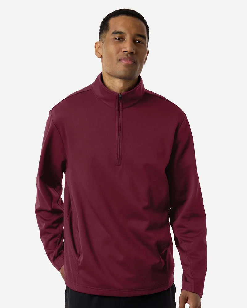 Pull polaire technique à fermeture éclair quart de tour Squad Cadet unisexe | T-Shirt Time