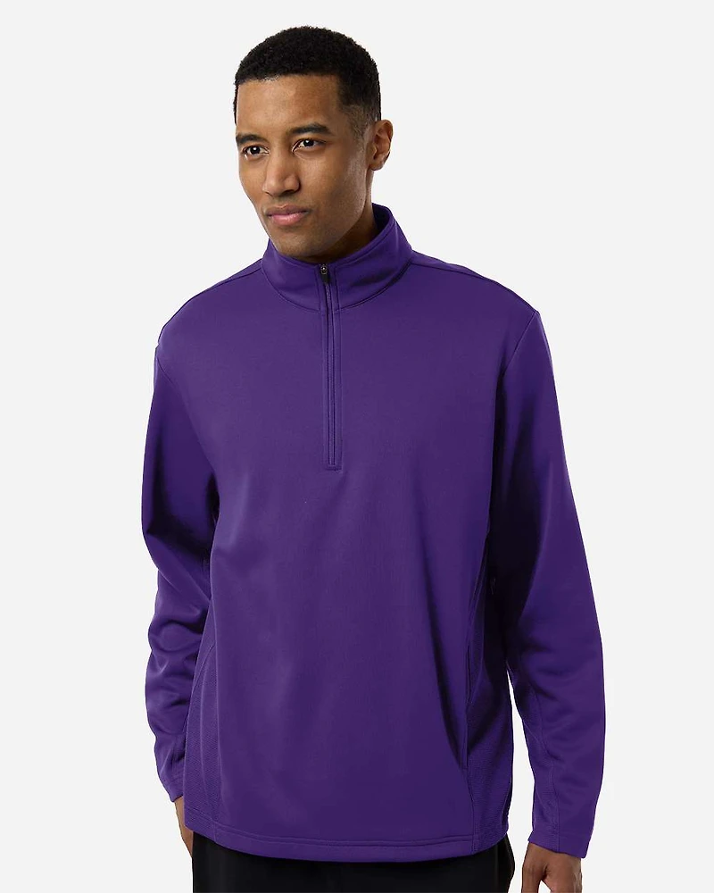 Pull polaire technique à fermeture éclair quart de tour Squad Cadet unisexe | T-Shirt Time