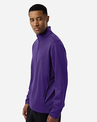 Pull polaire technique à fermeture éclair quart de tour Squad Cadet unisexe | T-Shirt Time