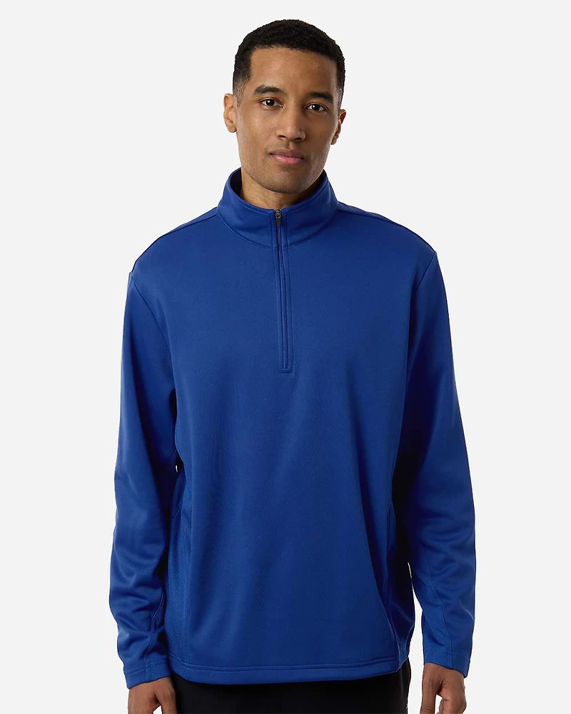 Pull polaire technique à fermeture éclair quart de tour Squad Cadet unisexe | T-Shirt Time