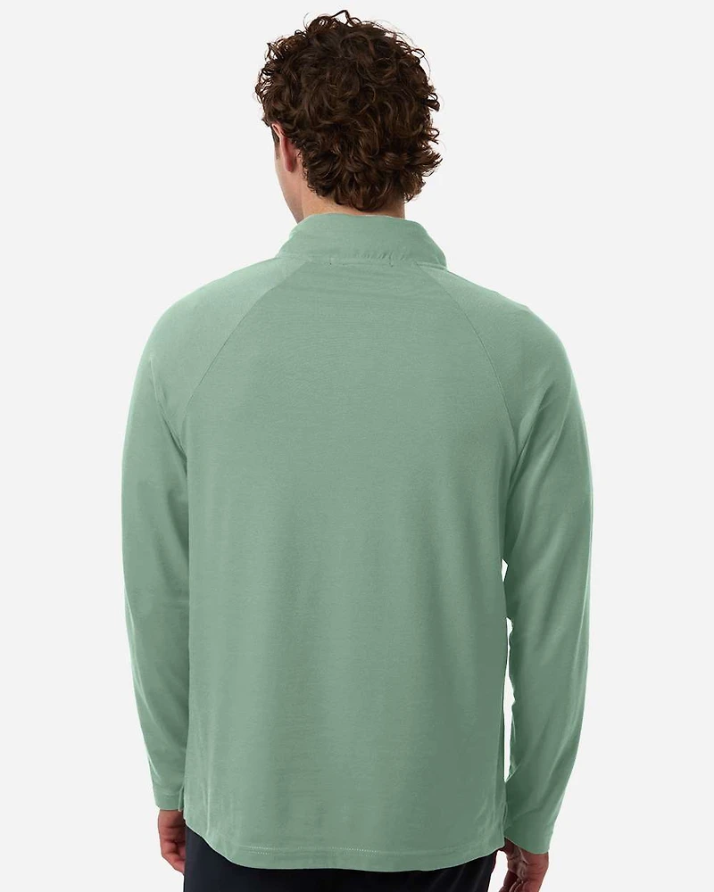 Men's Seaton Pebble Textured Quarter-Zip Pullover | T-Shirt Time