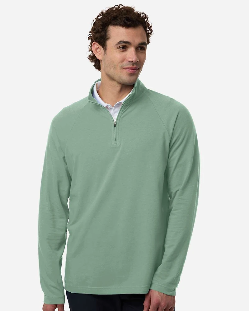 Men's Seaton Pebble Textured Quarter-Zip Pullover | T-Shirt Time