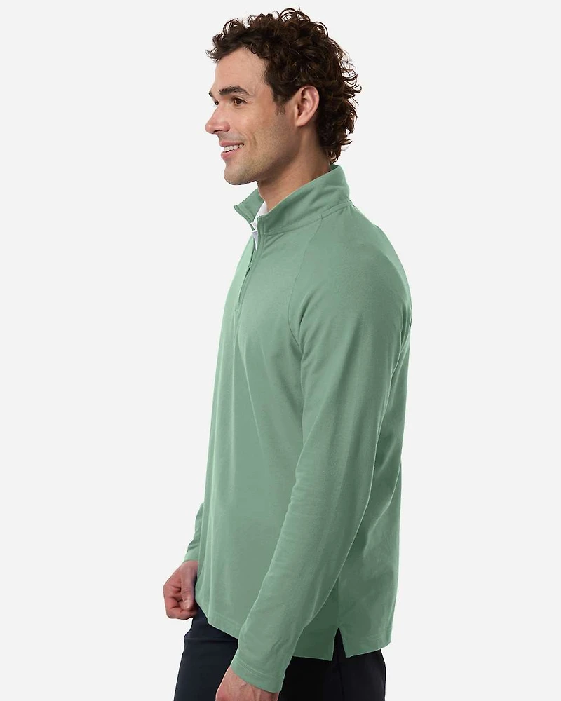 Men's Seaton Pebble Textured Quarter-Zip Pullover | T-Shirt Time