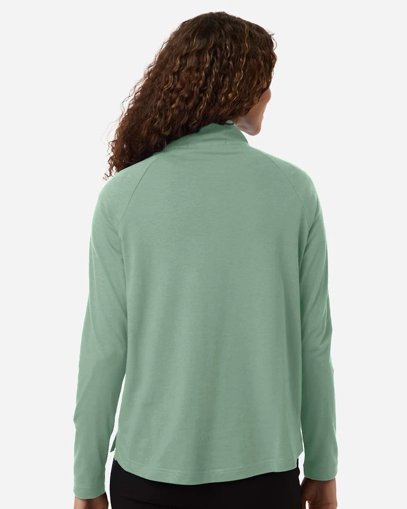 Women's Seaton Pebble Textured Quarter-Zip Pullover | T-Shirt Time