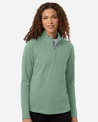 Women's Seaton Pebble Textured Quarter-Zip Pullover | T-Shirt Time
