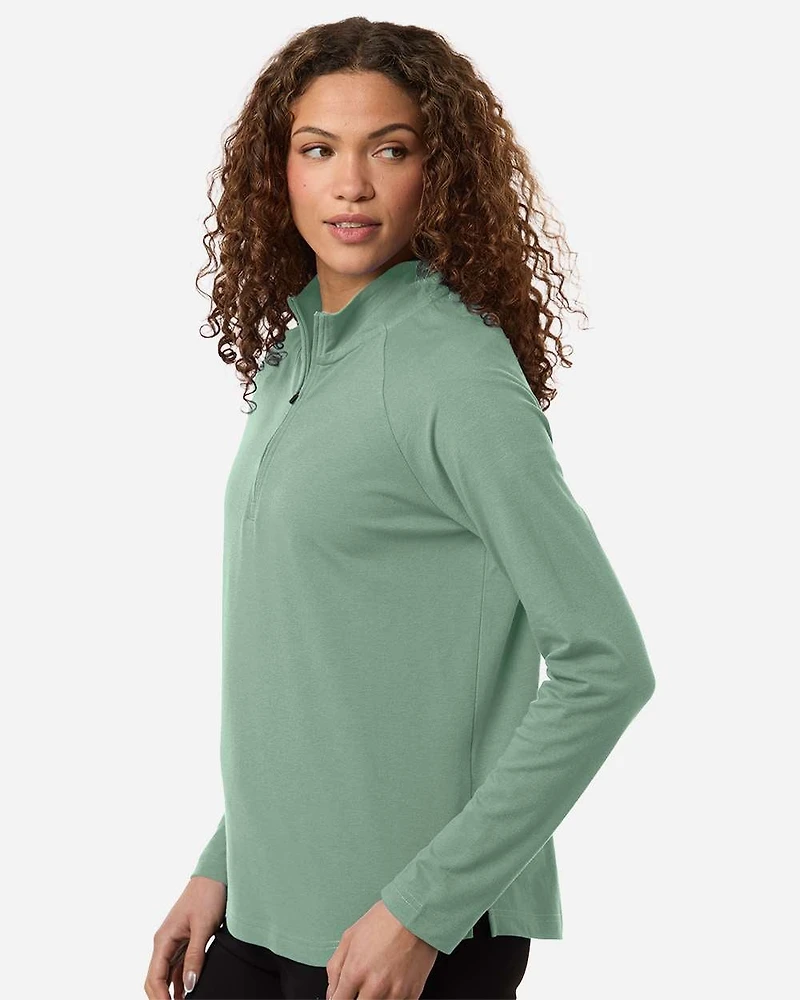 Pull à fermeture éclair quart de tour texturé Seaton pour femmes