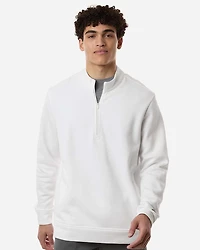 Pull à fermeture éclair quart de tour en polaire pour homme