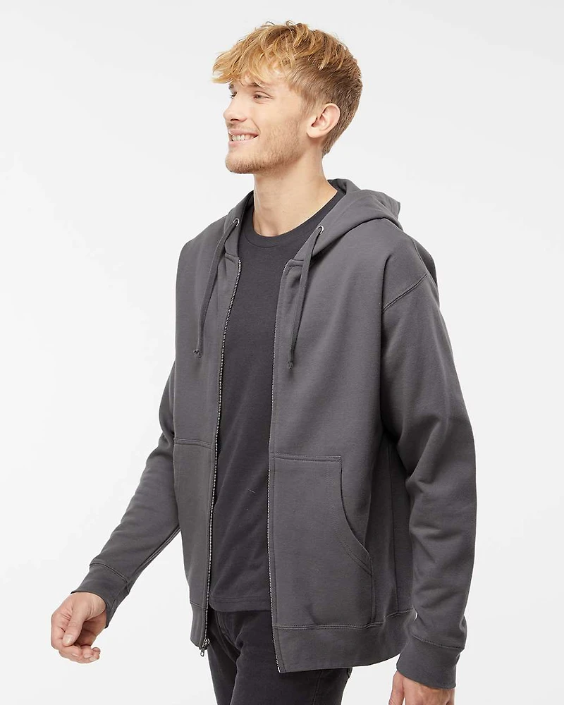 Sweatshirt à Capuche Zippé Unisexe de Poids Moyen