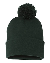 12" Pom-Pom Cuffed Beanie | T-Shirt Time