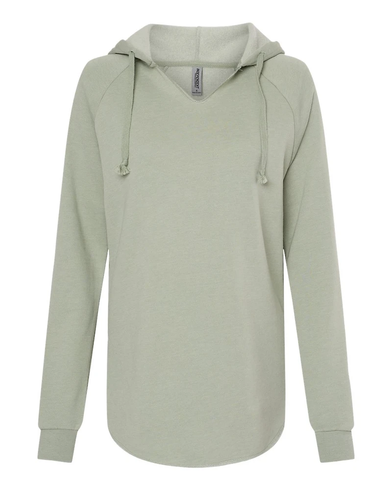 Women’s Lightweight California Wave Wash Hooded Sweatshirt | T-Shirt Time