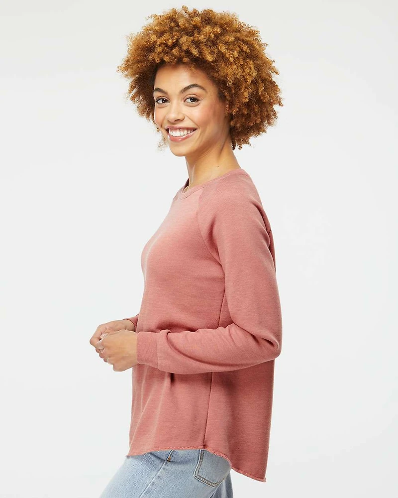 Sweat-shirt col rond Wave Wash pour femmes
