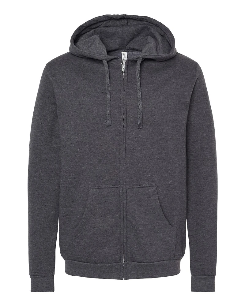 Sweat à capuche zippé unisexe en polaire