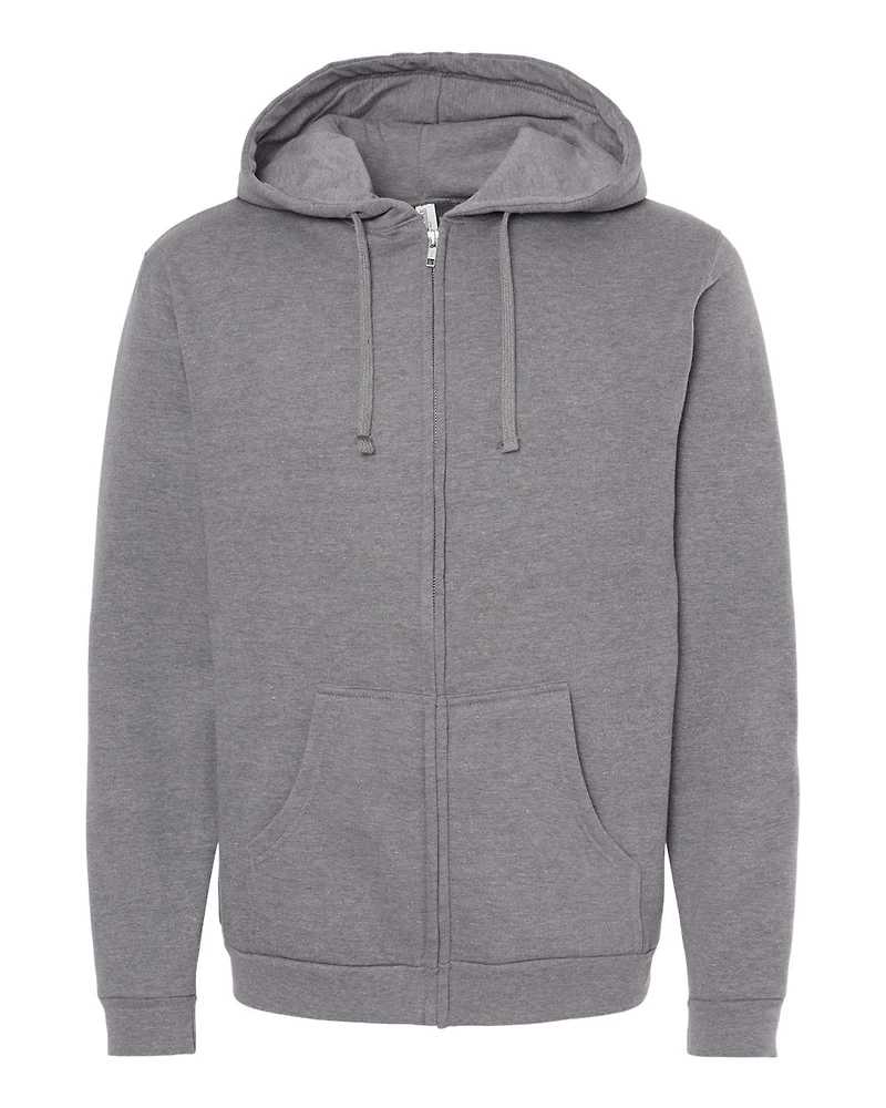 Sweat à capuche zippé unisexe en polaire