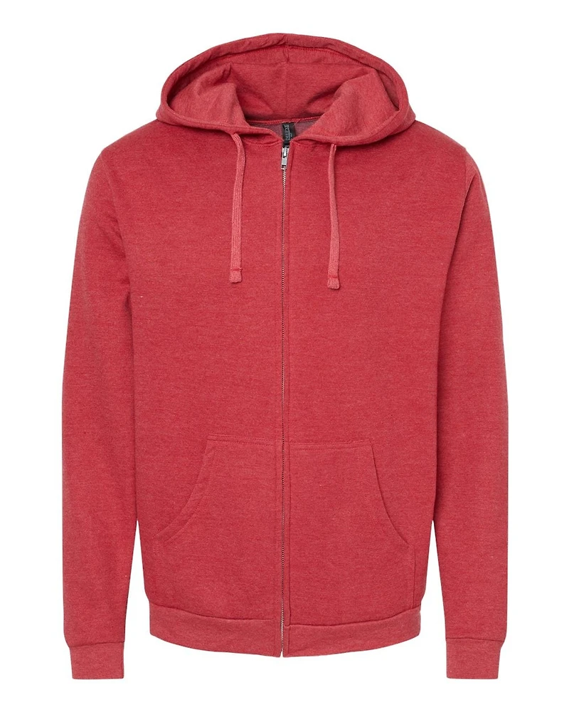 Sweat à capuche zippé unisexe en polaire
