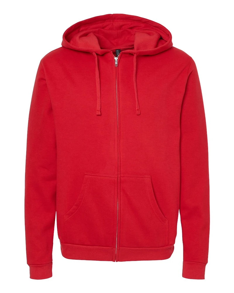 Sweat à capuche zippé unisexe en polaire