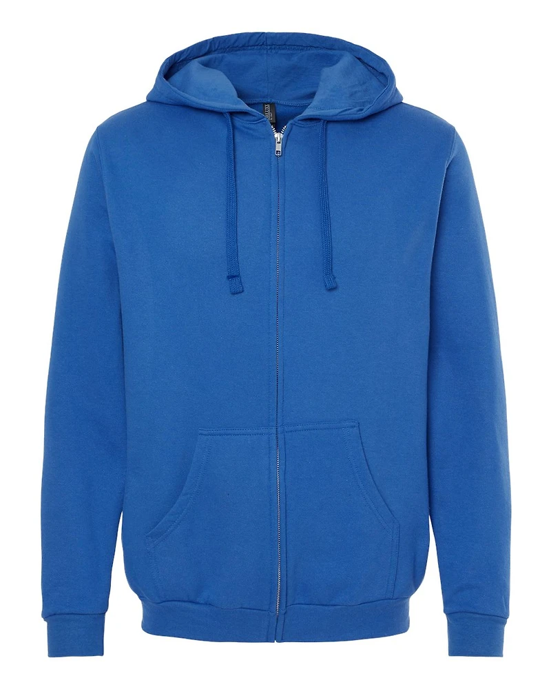 Sweat à capuche zippé unisexe en polaire