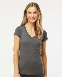 T-shirt col V Deluxe Blend pour femmes