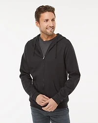 Sweat à capuche zippé unisexe en polaire